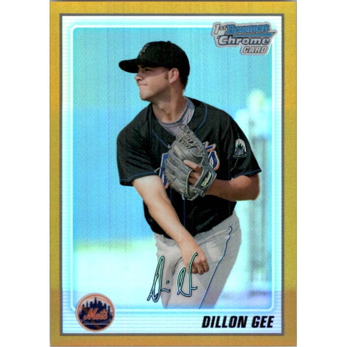 2010 Bowman Chrome Prospects Gold Refractors #BCP70 Dillon Gee. rookie card picture