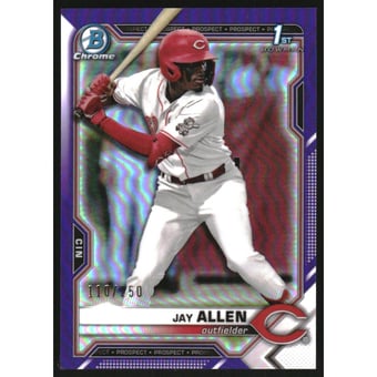 2021 Bowman Chrome Draft Purple Refractors #BDC11 Jay Allen