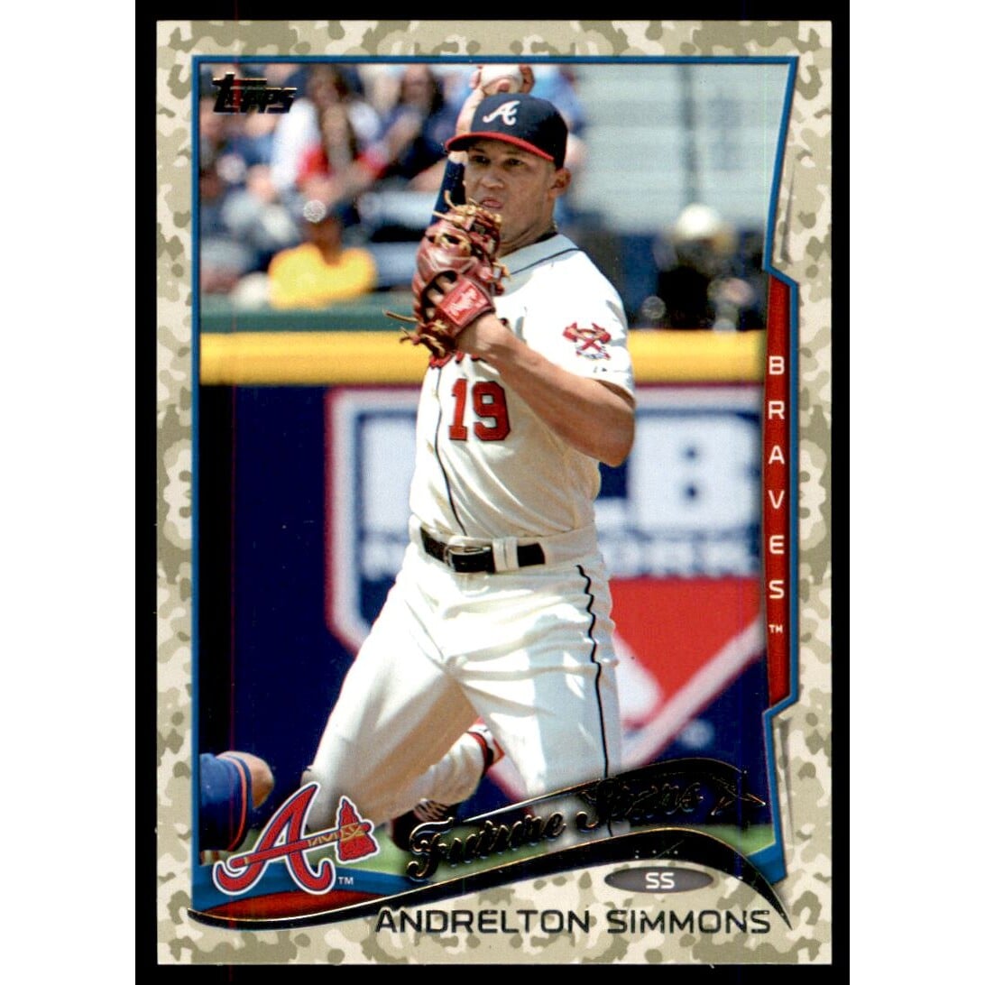 2014 Topps Camo #283 Andrelton Simmons FS. rookie card picture
