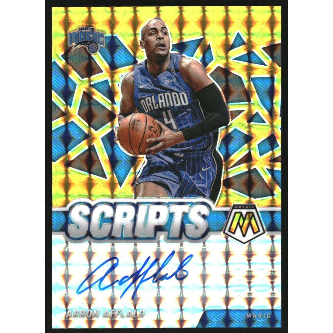 2020-21 Panini Mosaic Scripts Gold #23 Arron Afflalo. rookie card picture