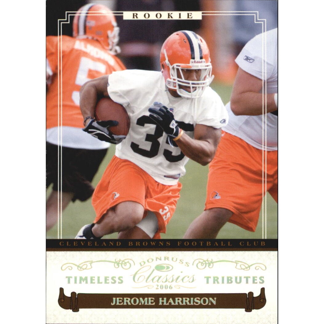 2006 Donruss Classics Timeless Tributes Gold #125 Jerome Harrison. rookie card picture