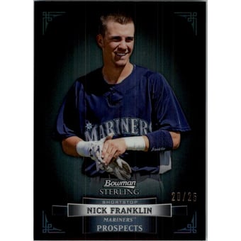 2012 Bowman Sterling Prospects Black Refractors #BSP19 Nick Franklin