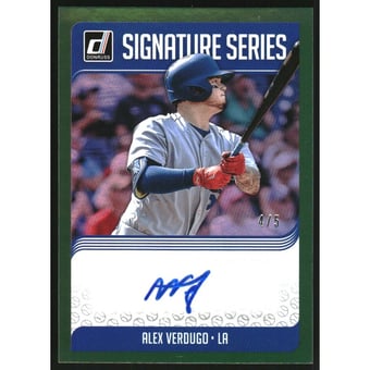 2018 Donruss Signature Series Green #SSAV Alex Verdugo