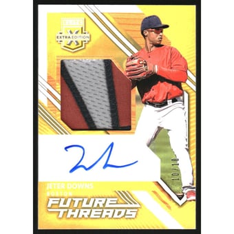 2021 Elite Extra Edition Future Threads Signatures Gold #11 Jeter Downs