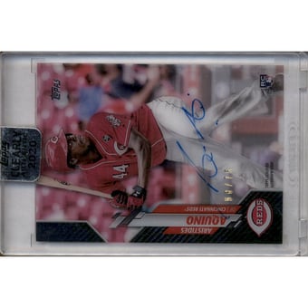 2020 Topps Clearly Authentic Autographs Black #CCAAAQ Aristides Aquino