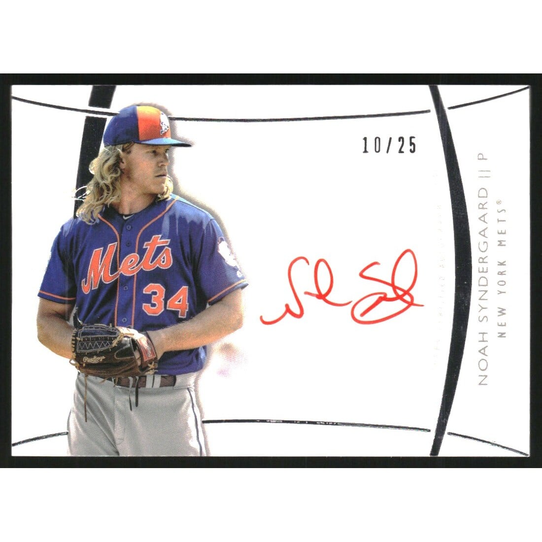 2017 Topps Diamond Icons Red Ink Autographs #RANS Noah Syndergaard. rookie card picture