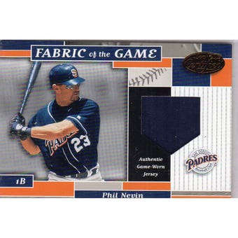 2002 Leaf Certified Fabric of the Game #84BA Phil Nevin/100