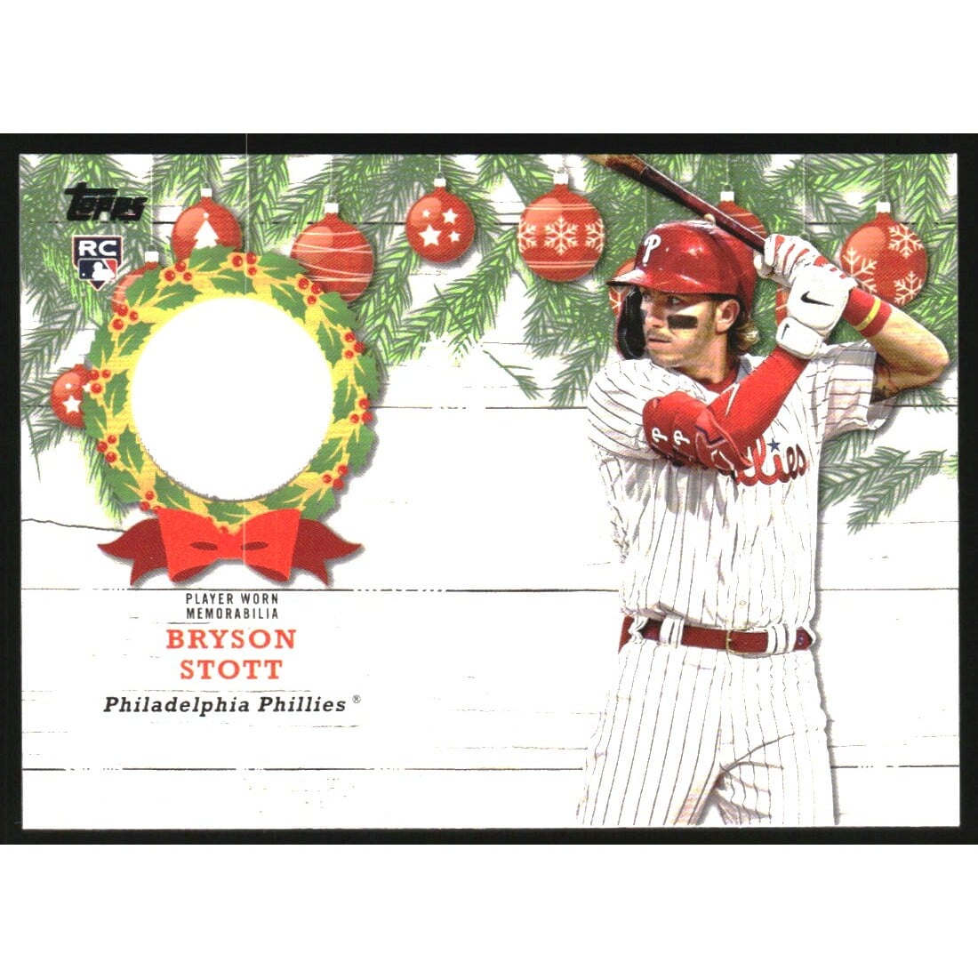 2022 Topps Holiday Relics #WRCBS Bryson Stott. rookie card picture
