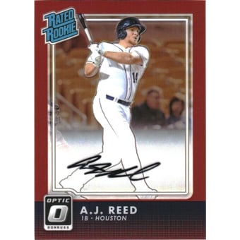 2016 Donruss Optic Rated Rookies Signatures Red #37 A.J. Reed/50