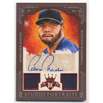 2015 Diamond Kings Studio Portraits Signature Materials Framed Red #23 Edwin Escobar/99