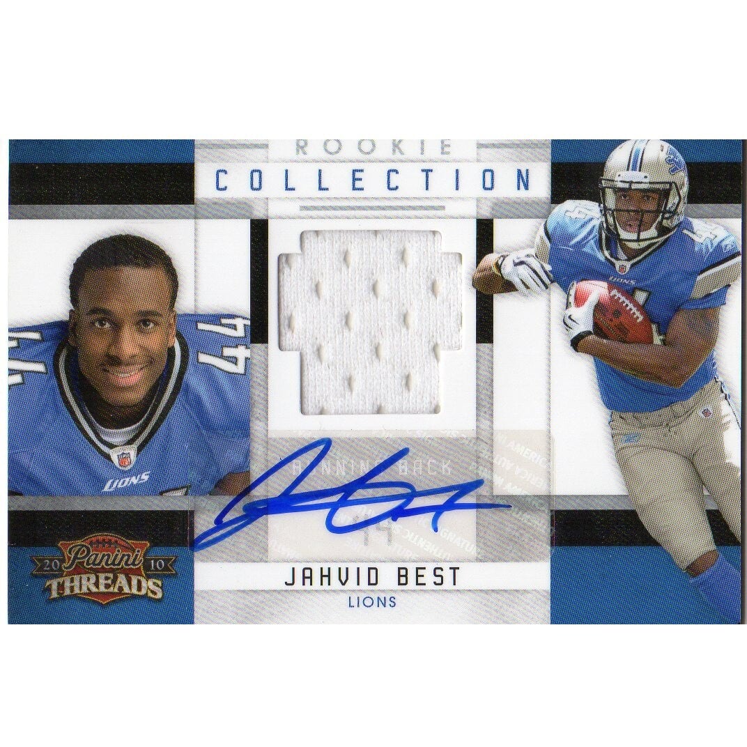 2010 Panini Threads Rookie Collection Materials Autographs #17 Jahvid Best. rookie card picture