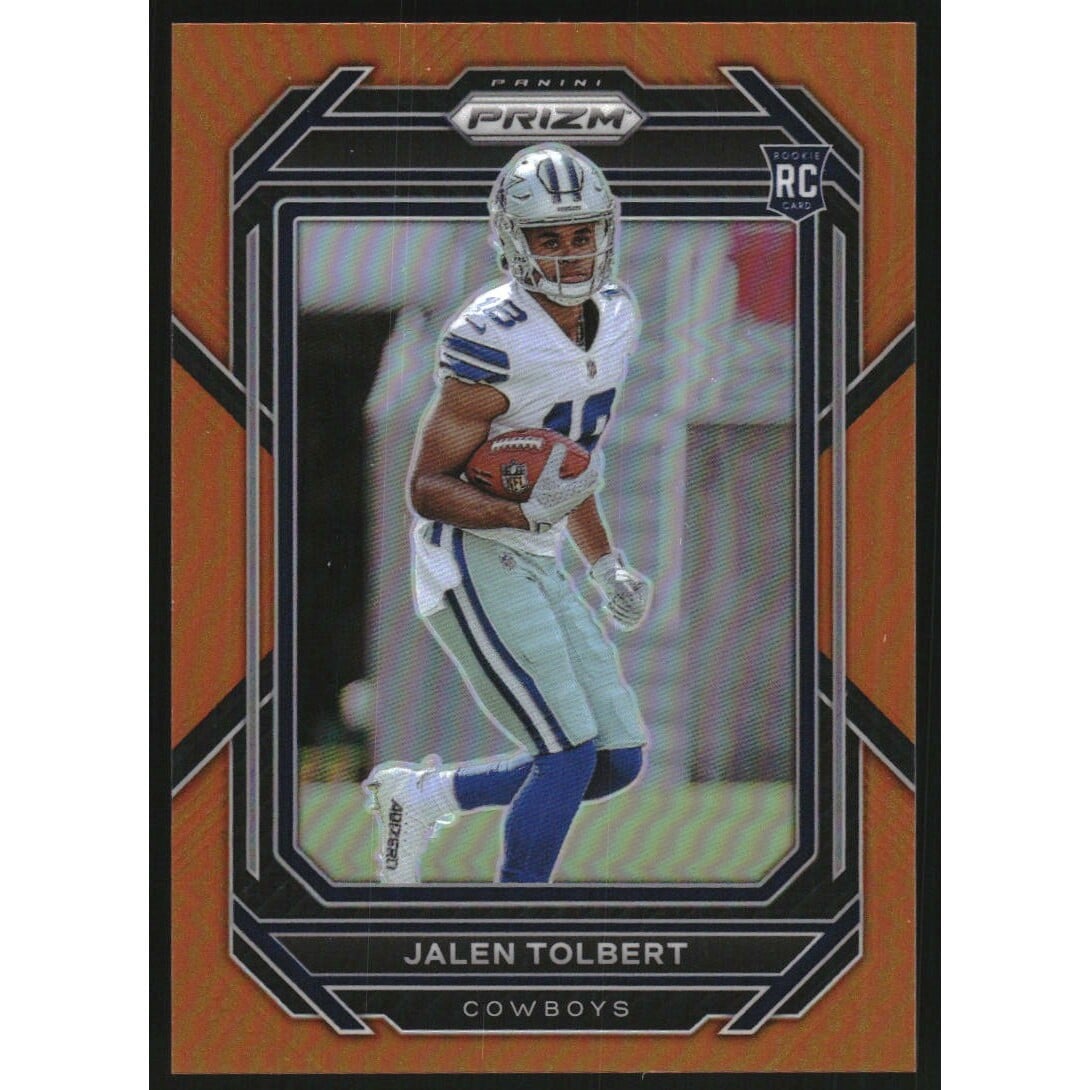 2022 Panini Prizm Prizms Orange #333 Jalen Tolbert. rookie card picture