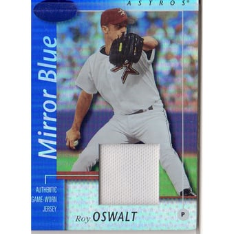 2002 Leaf Certified Mirror Blue #67 Roy Oswalt Jsy