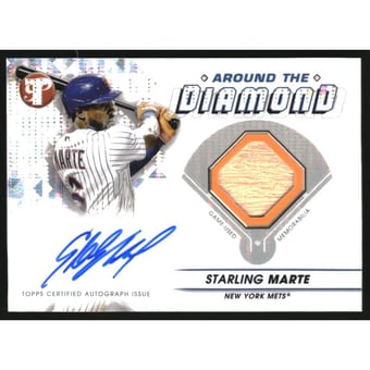 2023 Topps Pristine Around the Diamond Autograph Relics Pristine Refractors #ADRSM Starling Marte