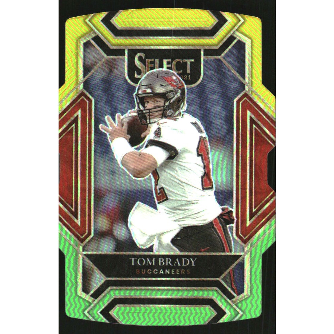 2021 Select Prizm Green and Yellow Die Cut #201 Tom Brady 2021 Select Prizm Green and Yellow Die Cut #201 Tom Brady