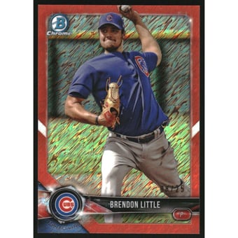 2018 Bowman Chrome Prospects Orange Shimmer Refractors #BCP233 Brendon Little