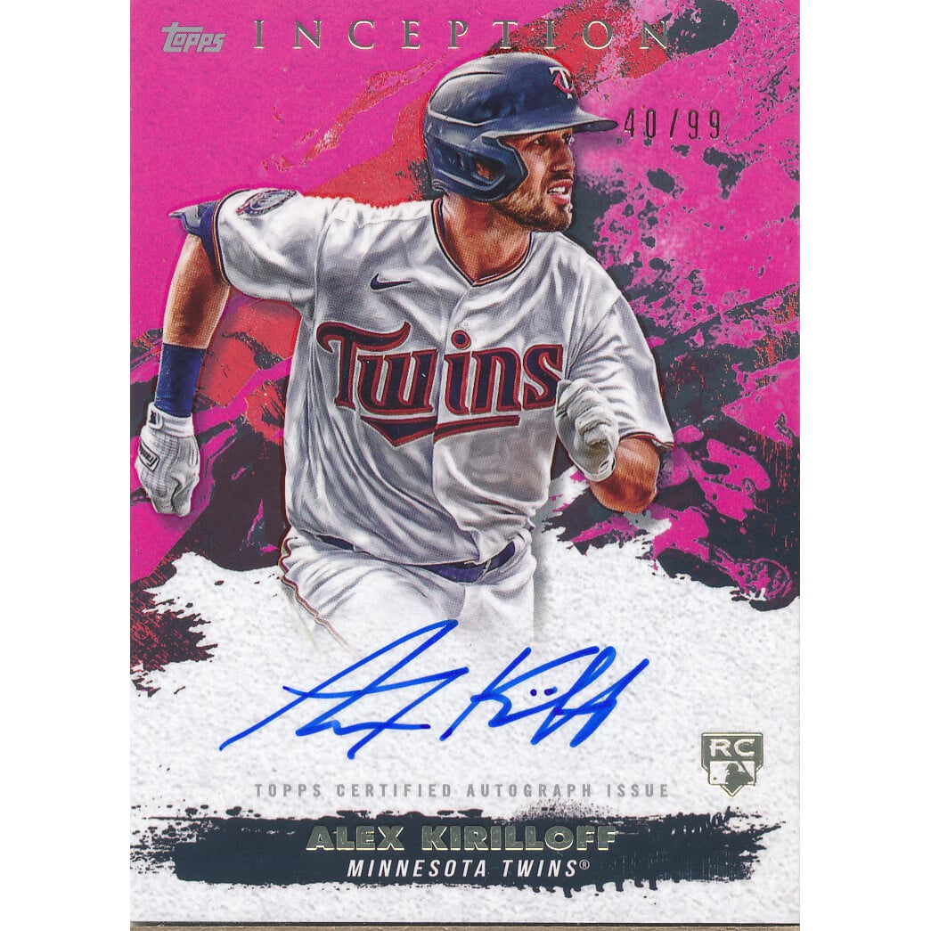 2021 Topps Inception Rookie and Emerging Stars Autographs Magenta #RESAAK Alex Kirilloff. rookie card picture