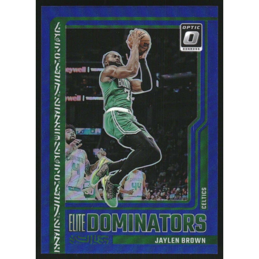 2023-24 Donruss Optic Elite Dominators Blue #19 Jaylen Brown. rookie card picture