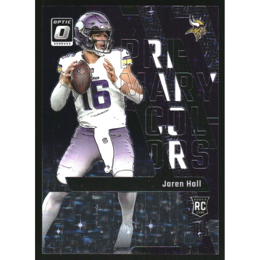 2023 Donruss Optic Rookie Primary Colors Purple Stars #10 Jaren Hall. rookie card picture
