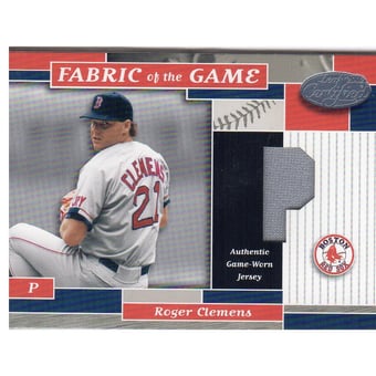 2002 Leaf Certified Fabric of the Game #145PS Roger Clemens/50
