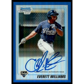 2010 Bowman Chrome Prospects Blue Refractors #BCP200B Everett Williams AU