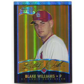 2001 Bowman Chrome Gold Refractors #179 Blake Williams