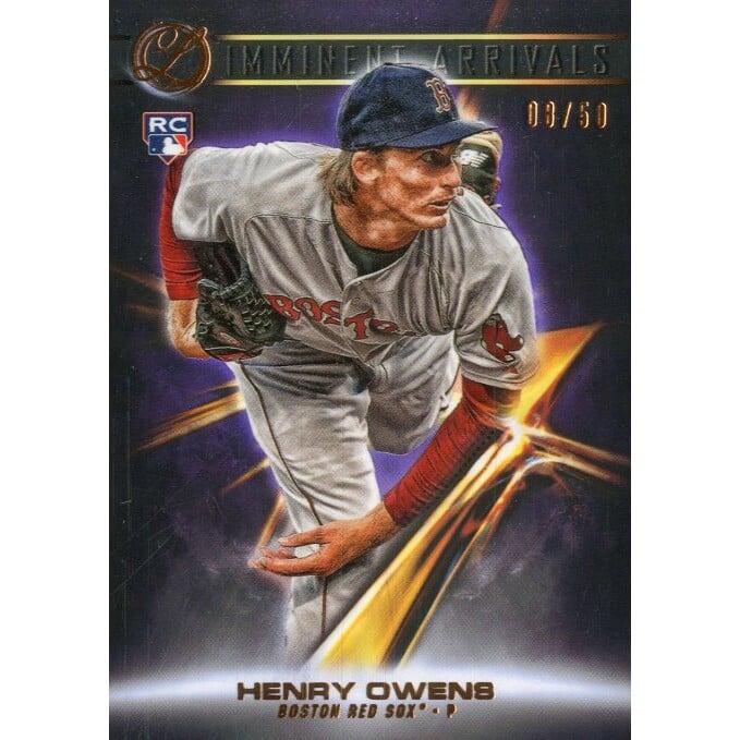 2016 Topps Legacies of Baseball Imminent Arrivals Purple #IAHO Henry Owens. rookie card picture