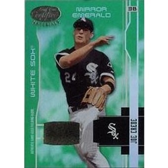 2003 Leaf Certified Materials Mirror Emerald Materials #40 Joe Crede Hat