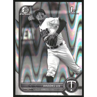 2022 Bowman Chrome Draft Black and White RayWave Refractors #BDC153 Brooks Lee