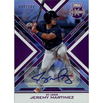 2016 Elite Extra Edition Autographs Aspirations Purple #179 Jeremy Martinez/100
