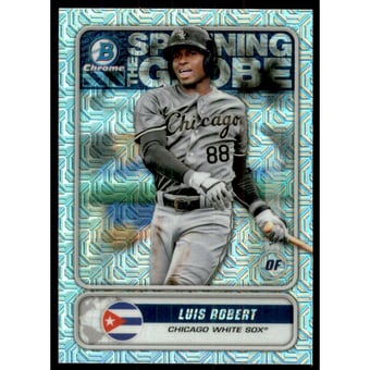 2020 Bowman Chrome Mega Box Spanning the Globe Refractors #STGLR Luis Robert