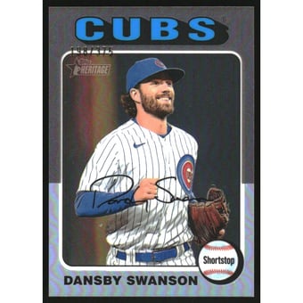 2024 Topps Heritage Chrome Silver Refractors #457 Dansby Swanson/375