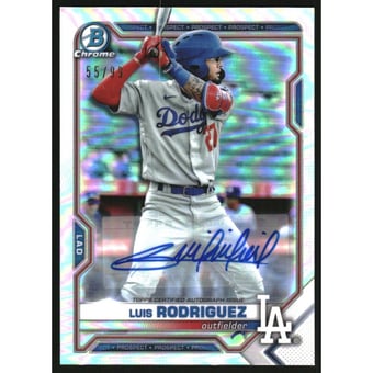 2021 Bowman Chrome Draft Image Variation Autographs #BDC134 Luis Rodriguez