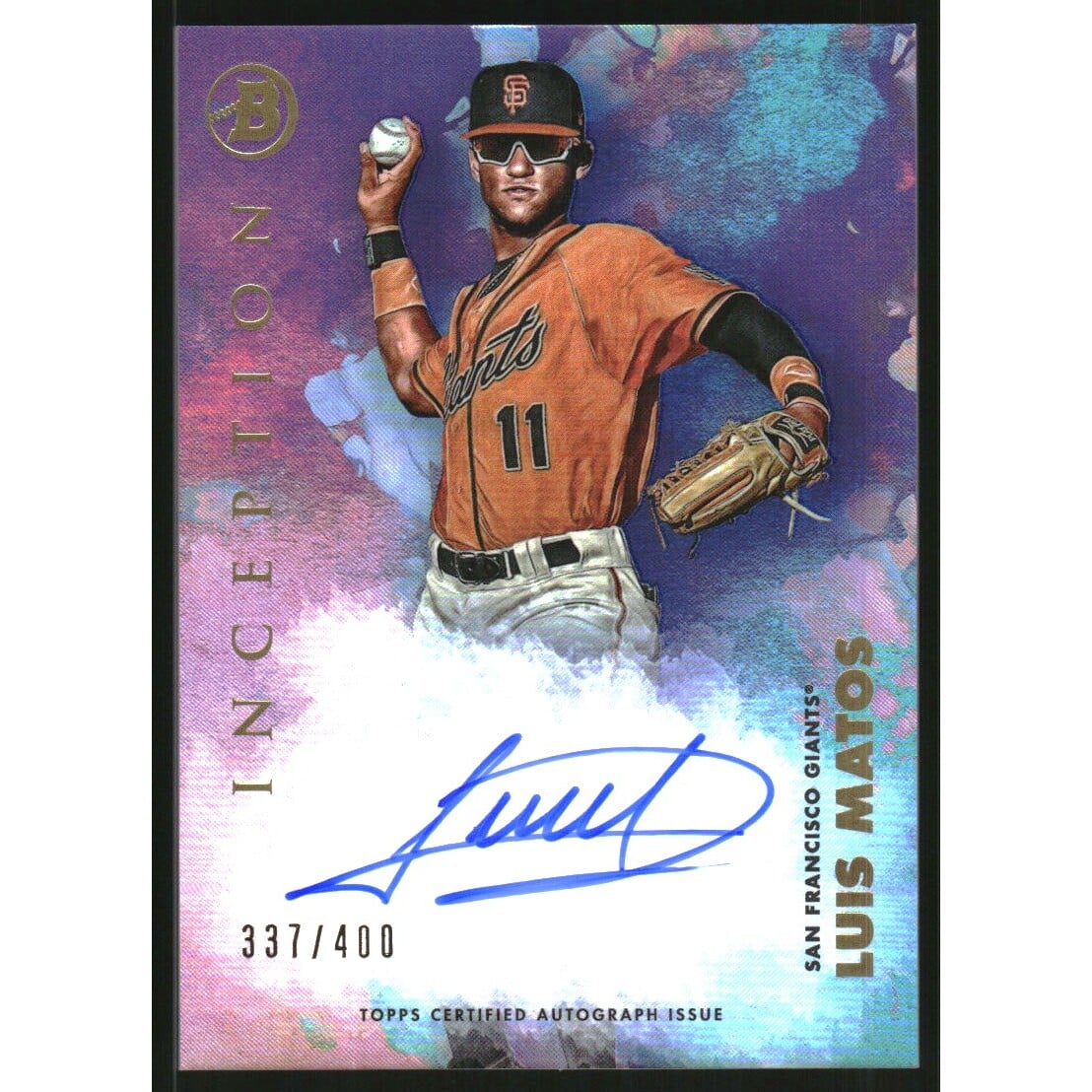2021 Bowman Inception Autographs #PALMS Luis Matos/400. rookie card picture