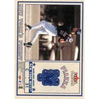 2002 Fleer Tradition Update New York's Finest Dual Swatch #3 Roger Clemens Jsy/Mike Piazza Jsy