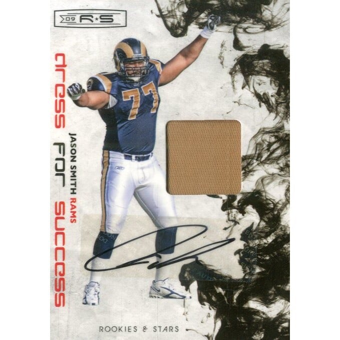 2009 Donruss Rookies and Stars Dress for Success Jerseys Prime Autographs #23 Jason Smith/10. rookie card picture