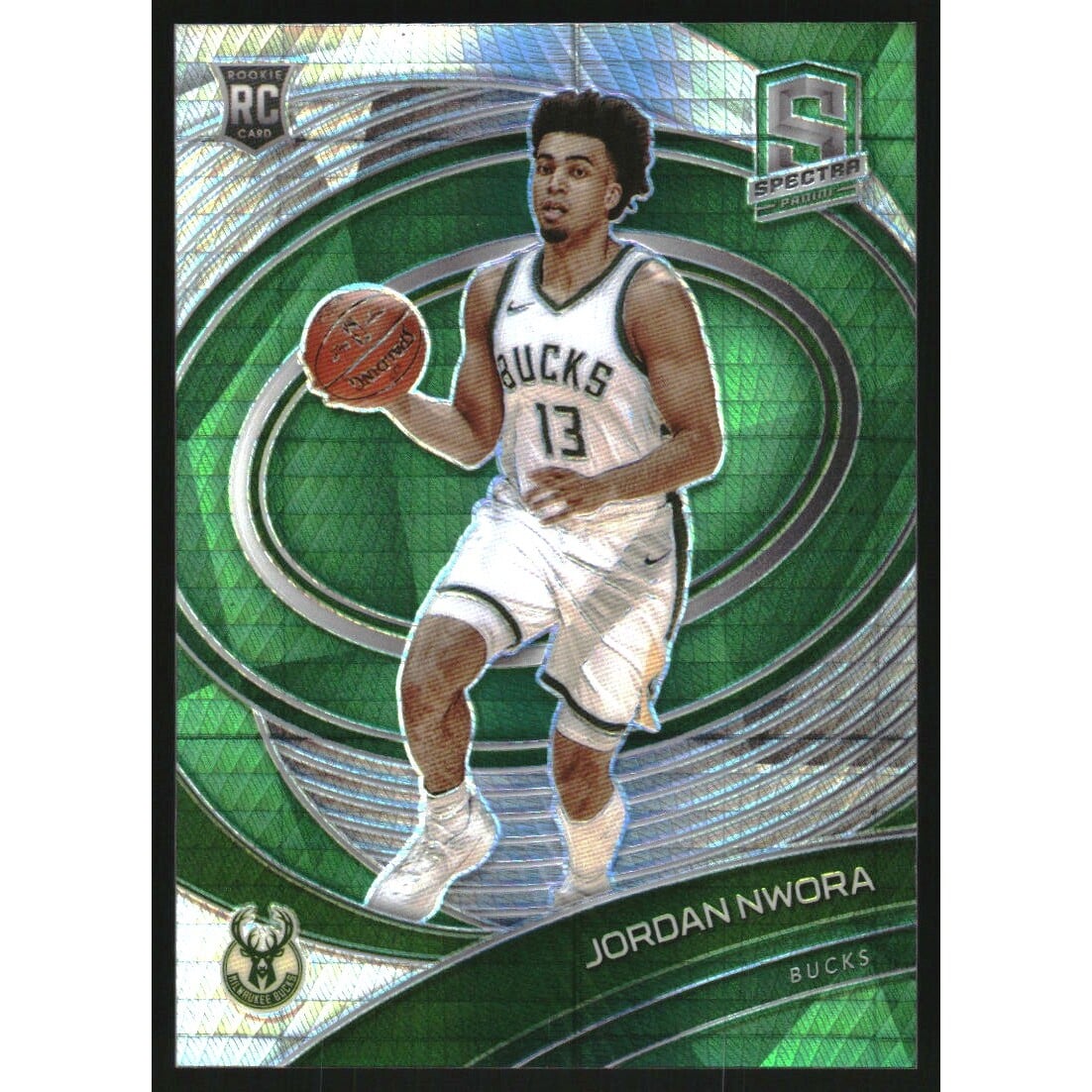 2020-21 Panini Spectra Asia Green #119 Jordan Nwora. rookie card picture