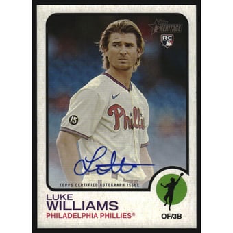 2022 Topps Heritage Real One Autographs #ROALW Luke Williams