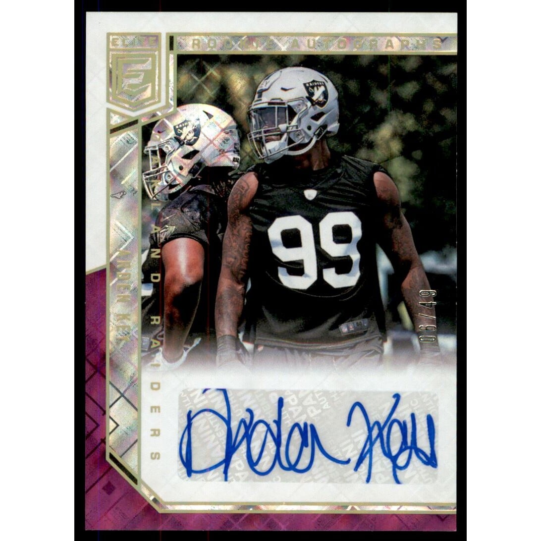 2018 Elite Rookie Autographs Purple #20 Arden Key/49