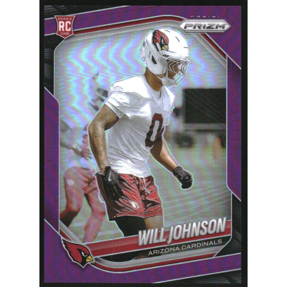 2025 Panini Prizm Prizms Purple #370 Will Johnson. rookie card picture