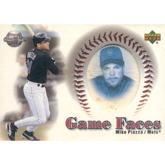 2002 Sweet Spot Game Face Blue Portraits #152 Mike Piazza GF