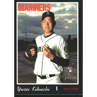 2019 Topps Heritage Black Border #526 Yusei Kikuchi