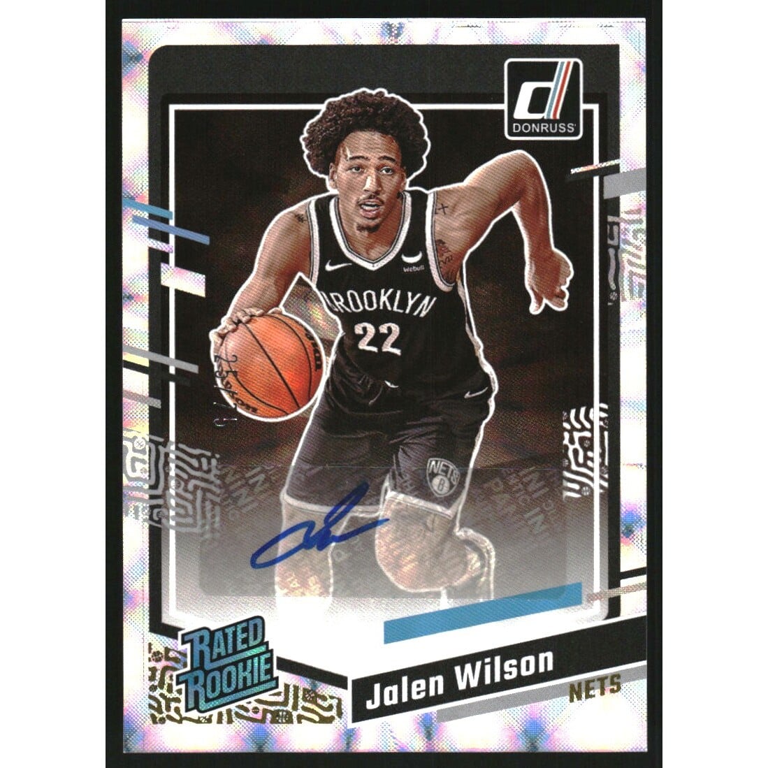 2023-24 Donruss Rated Rookies Signatures Holo Frame #263 Jalen Wilson. rookie card picture