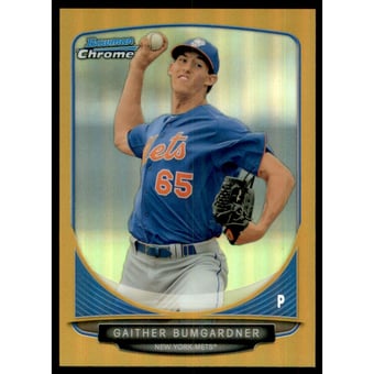 2013 Bowman Chrome Draft Draft Picks Gold Refractors #BDPP107 Gaither Bumgardner
