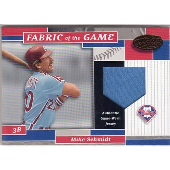 2002 Leaf Certified Fabric of the Game #38BA Mike Schmidt/80