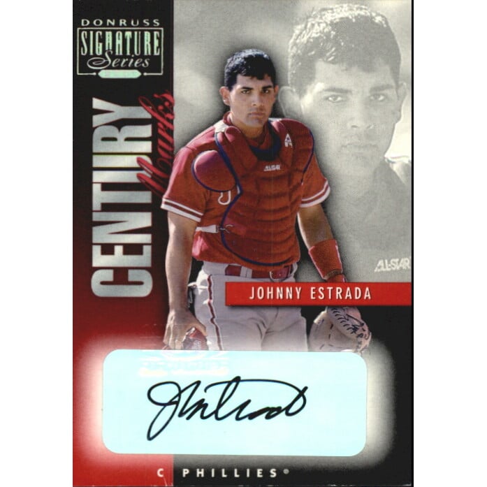 2001 Donruss Signature Century Marks #12 Johnny Estrada/198. rookie card picture
