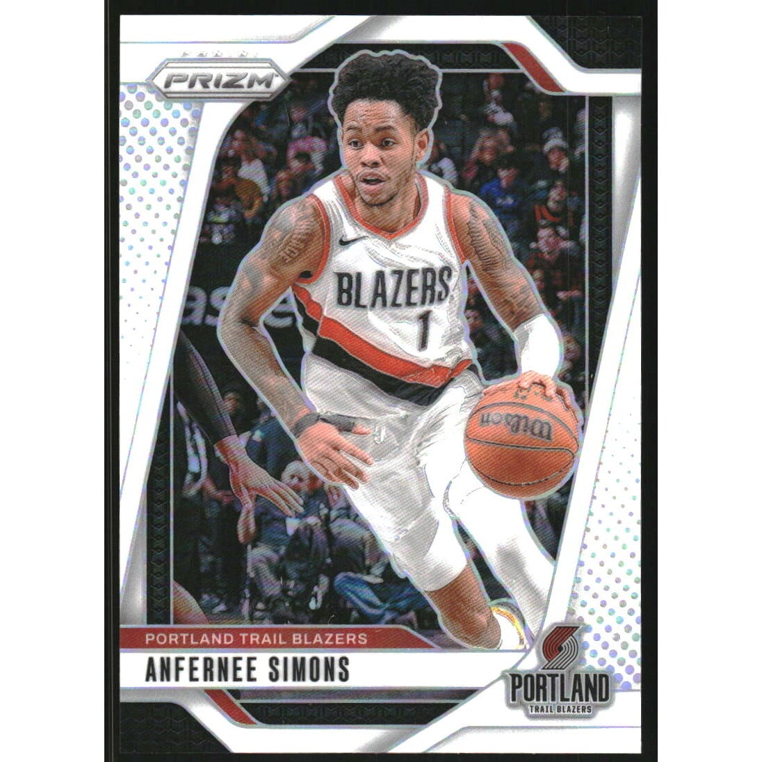 2024-25 Panini Prizm Prizms White #45 Anfernee Simons. rookie card picture