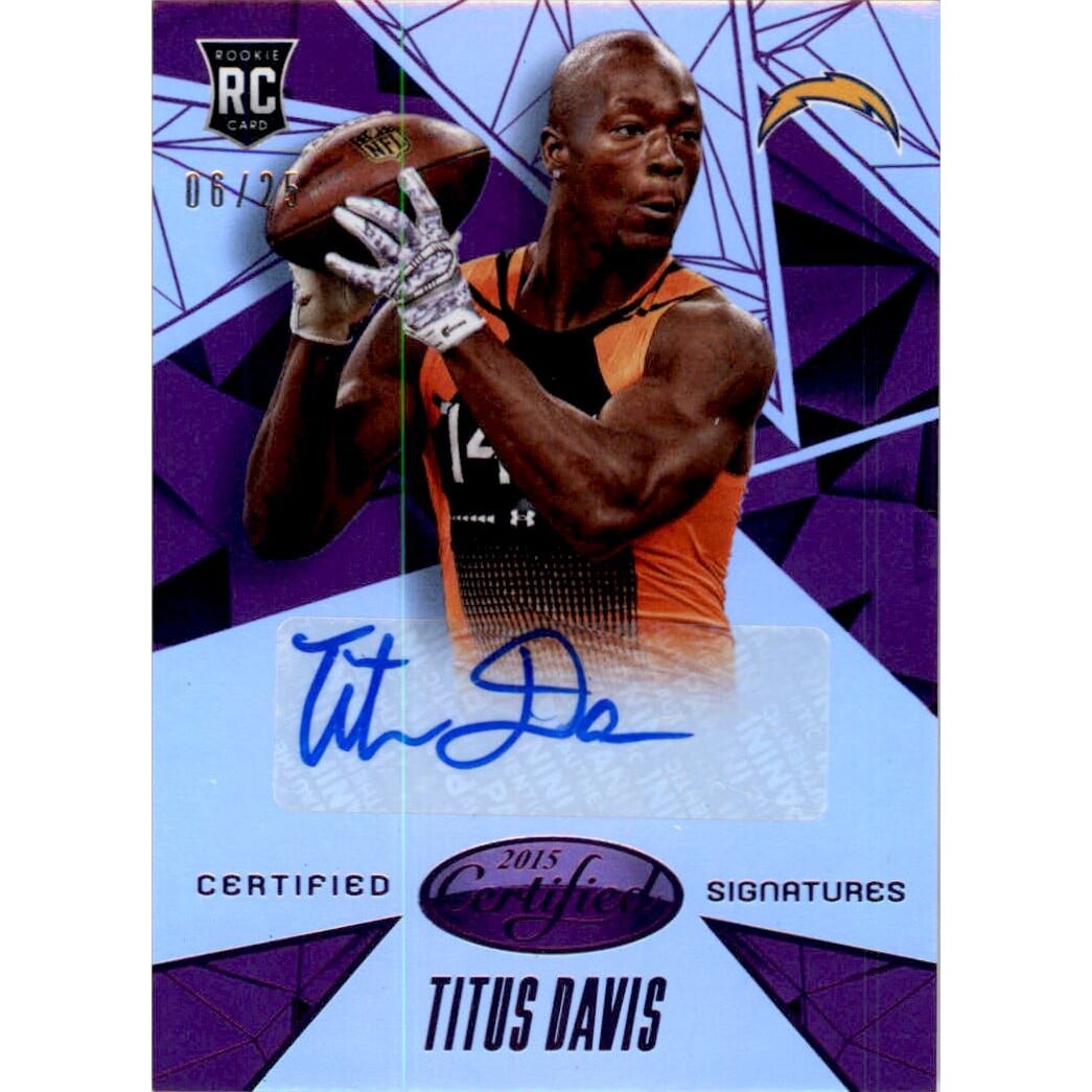2015 Certified Signatures Mirror Purple #CSTD Titus Davis/25