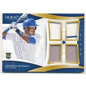 2015 Immaculate Collection Immaculate Quads Memorabilia #4 Addison Russell