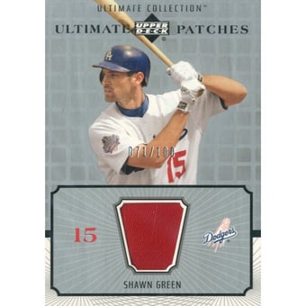 2002 Ultimate Collection Patch Card #SG Shawn Green